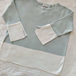 Kinross Light Blue and White Long Sleeve Tee